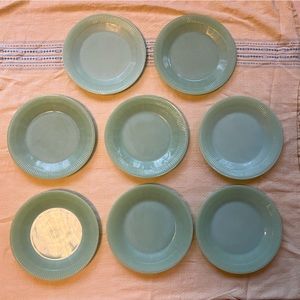 Fire King Jane Ray Jadite Dinner Plates